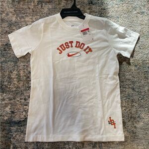 Kids Nike White 'Just Do It' T-Shirt size large